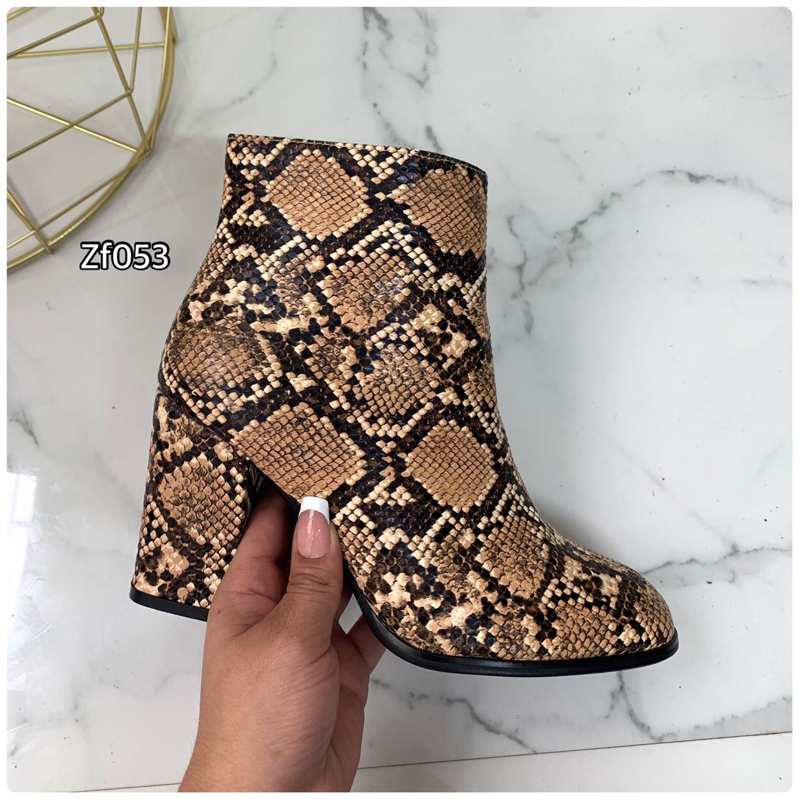 Botin beige textura tacon 8cm FR366 C10